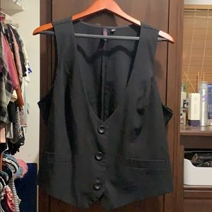 Black Button Down Vest